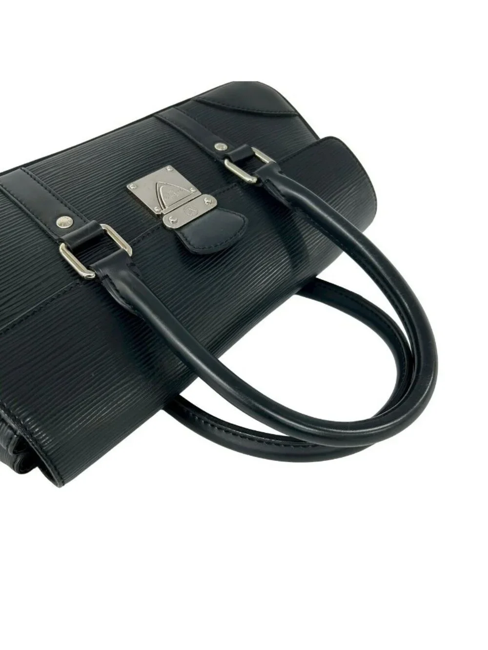 Louis Vuitton Segur PM Epi Logo Leather Mini Boston Bag Noir